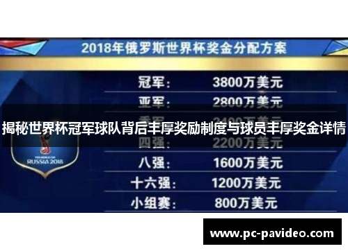 揭秘世界杯冠军球队背后丰厚奖励制度与球员丰厚奖金详情 揭秘世界杯冠军球队背后丰厚奖励制度与球员丰厚奖金详情